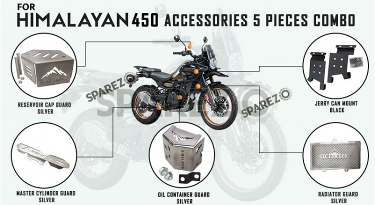 Royal Enfield 5 Pcs Accessories Combo Pack CP-2 Himalayan 450 - SPAREZO